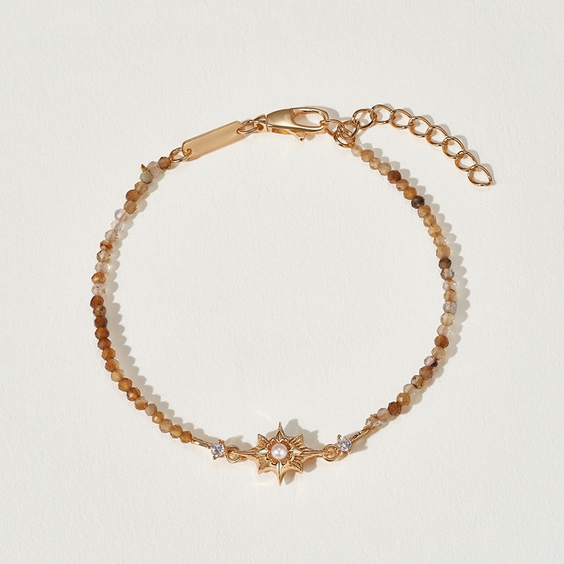 aurora hexagram star beaded bracelet