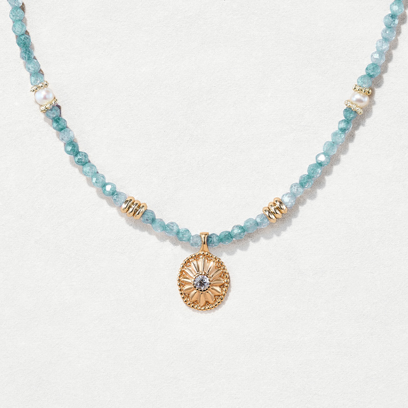 sunrise by the sea beaded necklace
