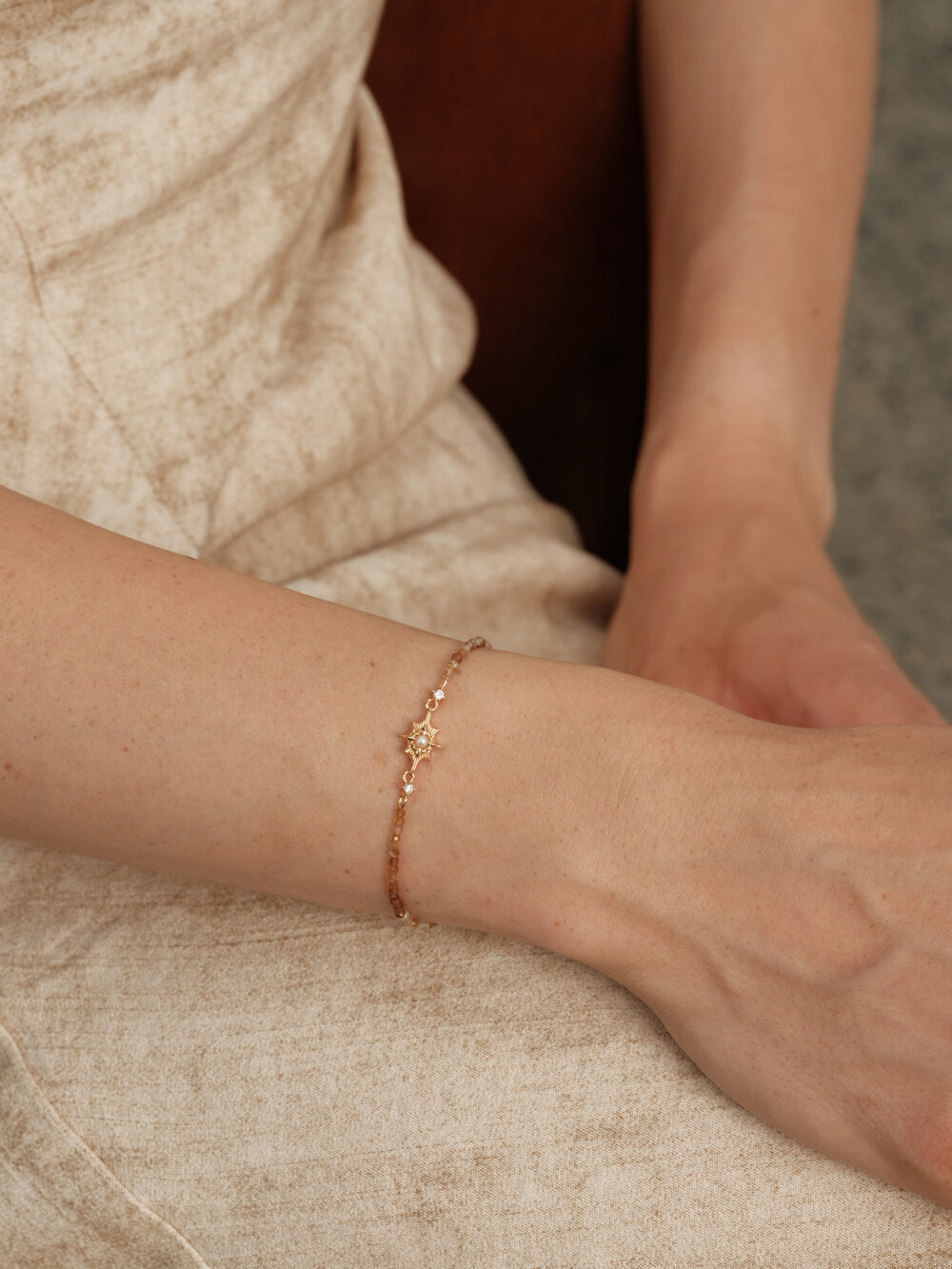 aurora hexagram star beaded bracelet