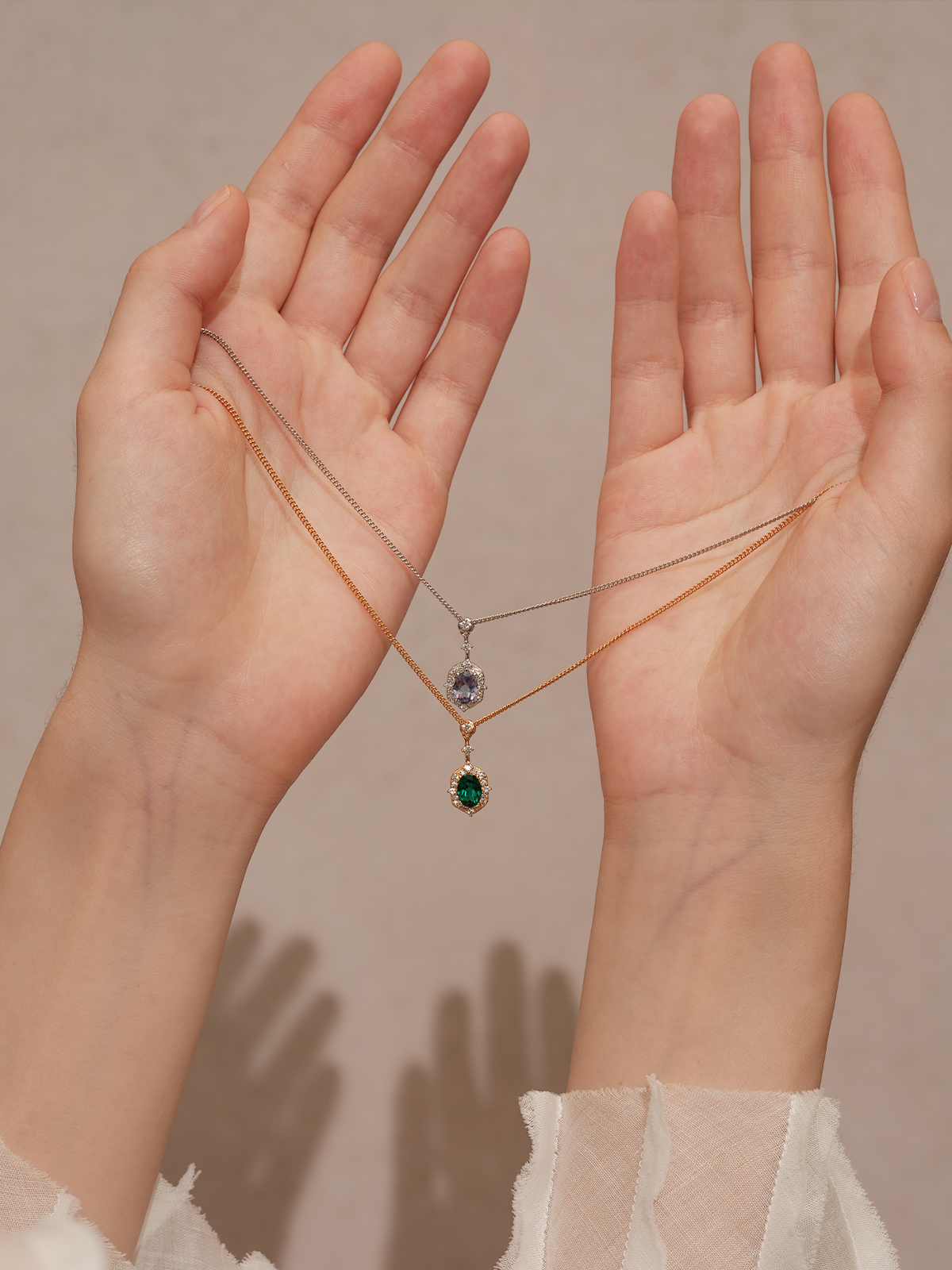 emerald cluster necklace emerald cluster necklace