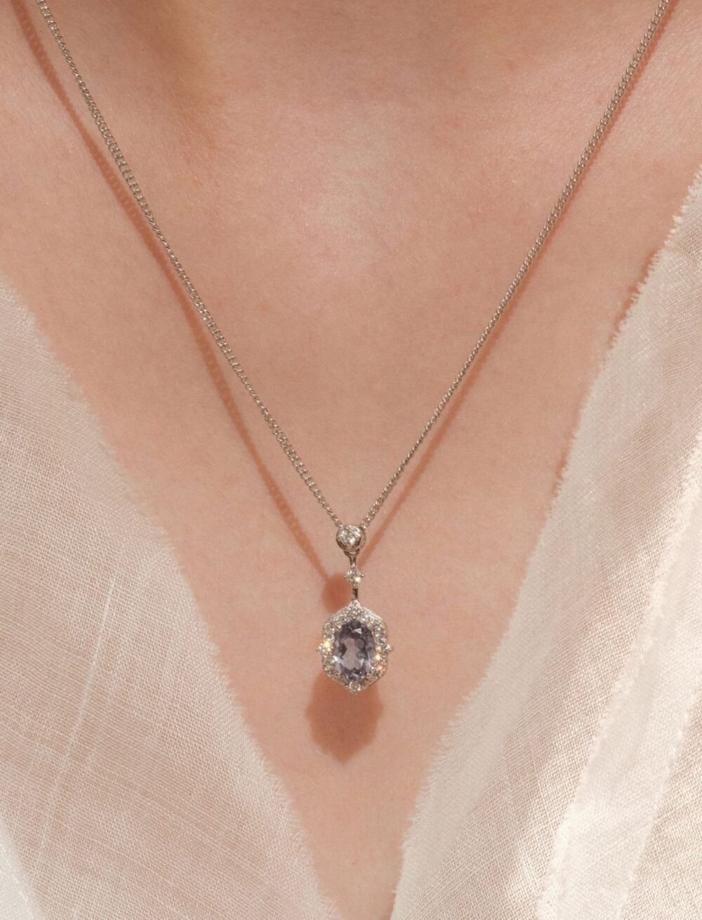 sissi emerald cluster necklace