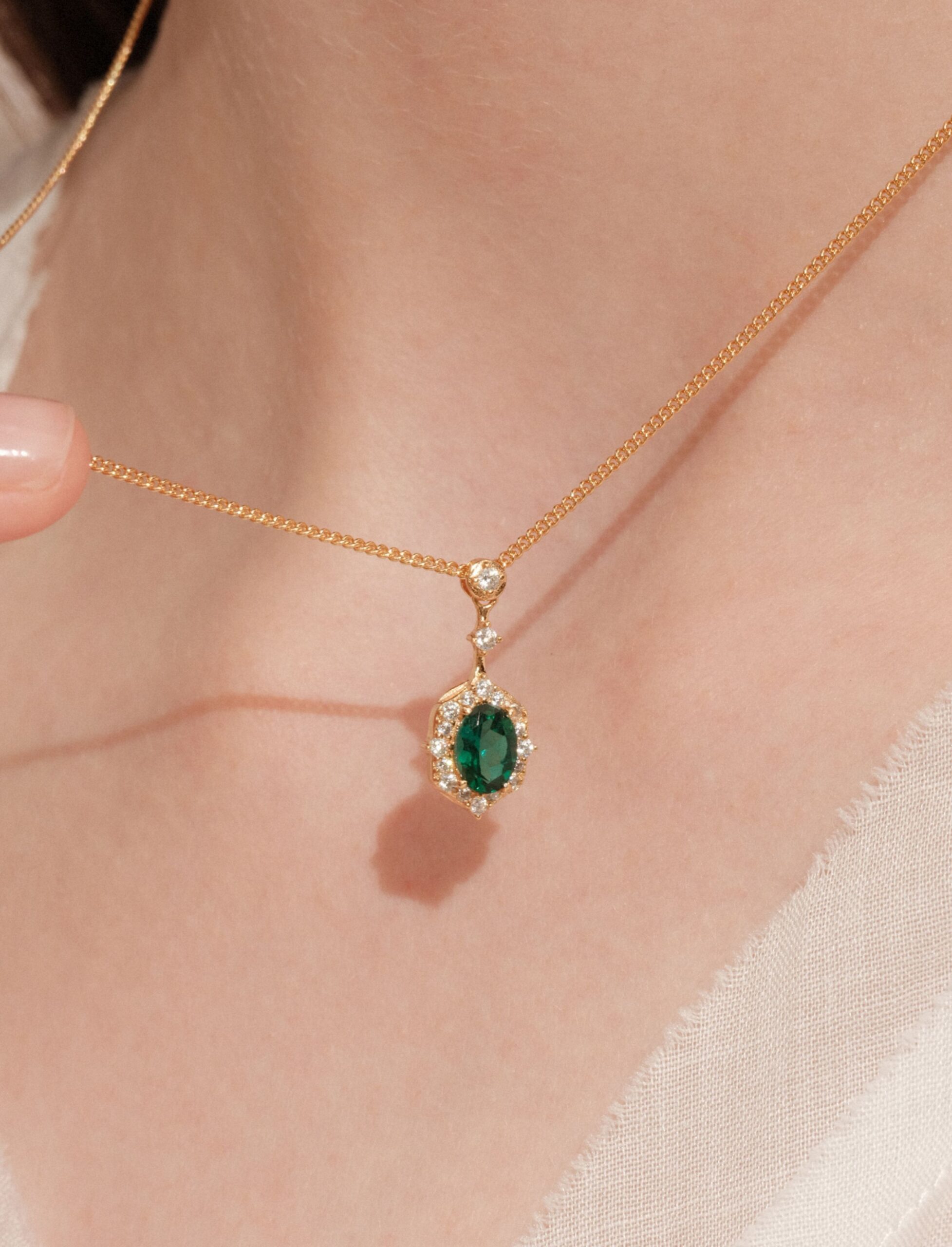 emerald cluster necklace emerald cluster necklace